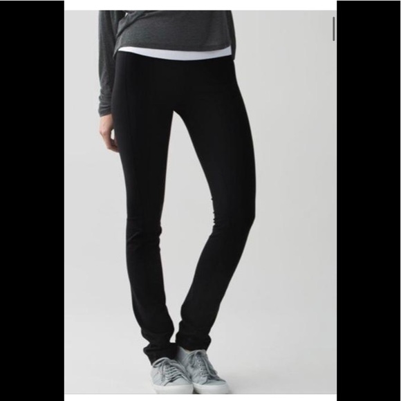 Lululemon Groove Pant II Roll Down Wide Waist High Pant Slim Leggings Stretch 6 - Picture 4 of 16